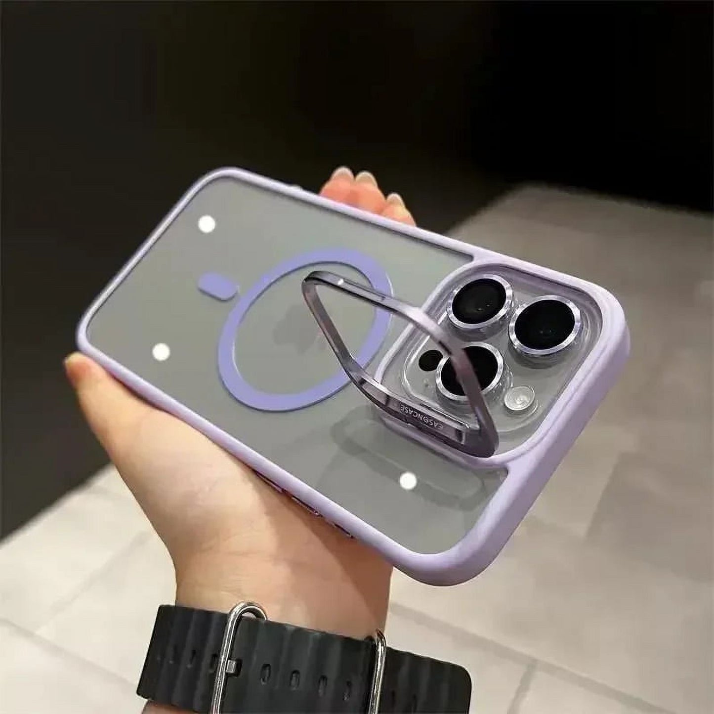 Transparent Magsafe Phone Case with Lens Holder Design